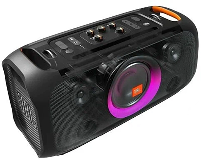 JBL PartyBox On-The-Go слева