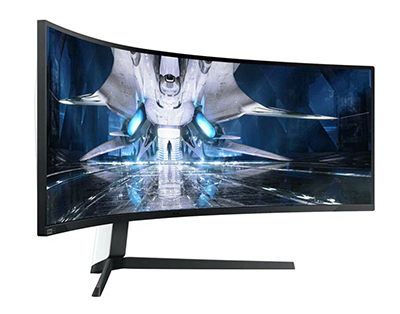 Samsung Odyssey Neo G9 S49AG950NI слева