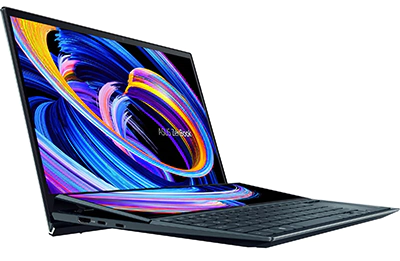 ASUS ZenBook Pro Duo слева
