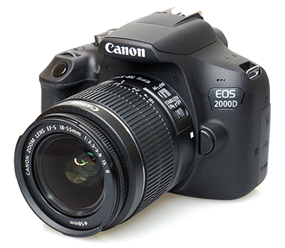 Canon EOS 2000D слева