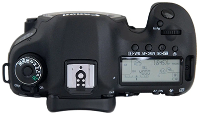 Canon EOS 5D Mark IV-sverhu Canon EOS 5D Mark IV сверху