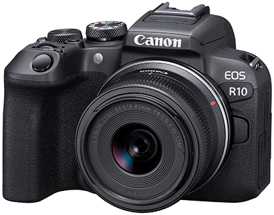 Canon EOS R10 слева