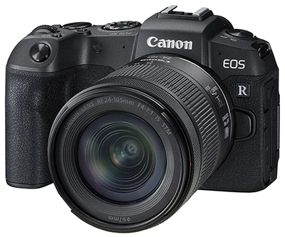 Canon EOS RP kit RF 24-105mm слева
