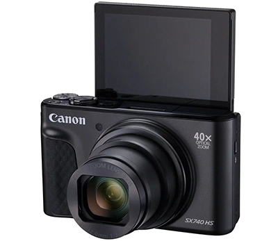 Canon PowerShot SX740 HS слева