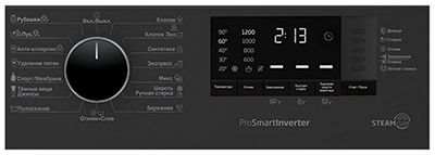 Beko WSPE7612A дисплей