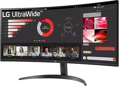 LG UltraWide 34WR50QK-B-sprava LG UltraWide 34WR50QK-B справа